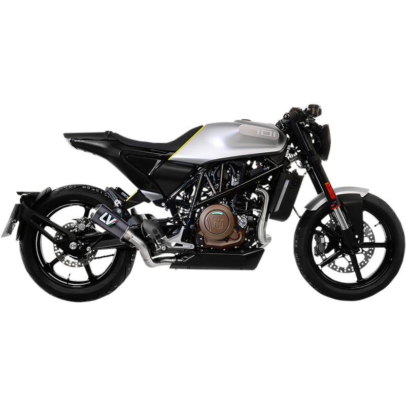 LV-10 Black stainless steel Slip-On for HUSQVARNA Svartpilen/Vitpilen 401 20-23