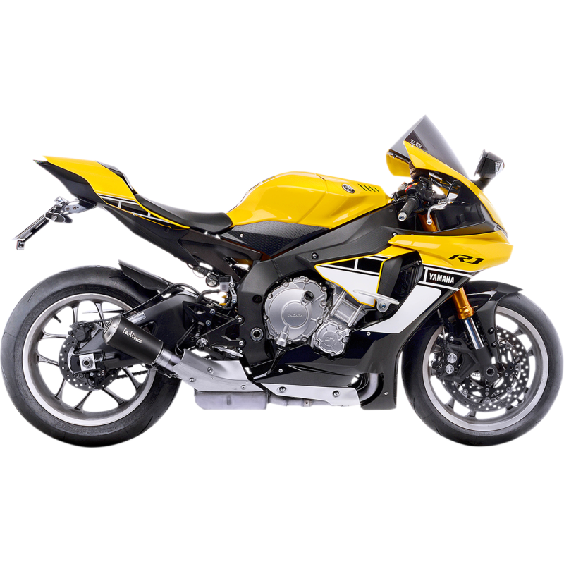 LV-10 Black stainless steel Slip-On for YAMAHA YZF-R1/M 15-23