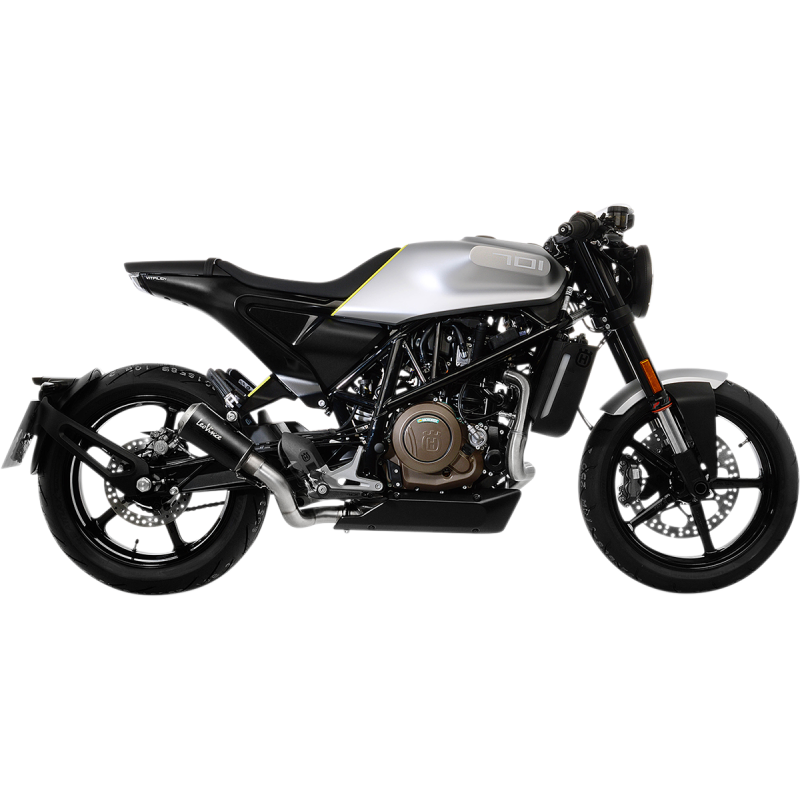 LV-10 Black stainless steel Slip-On for HUSQVARNA Svartpilen/Vitpilen 701 18-20