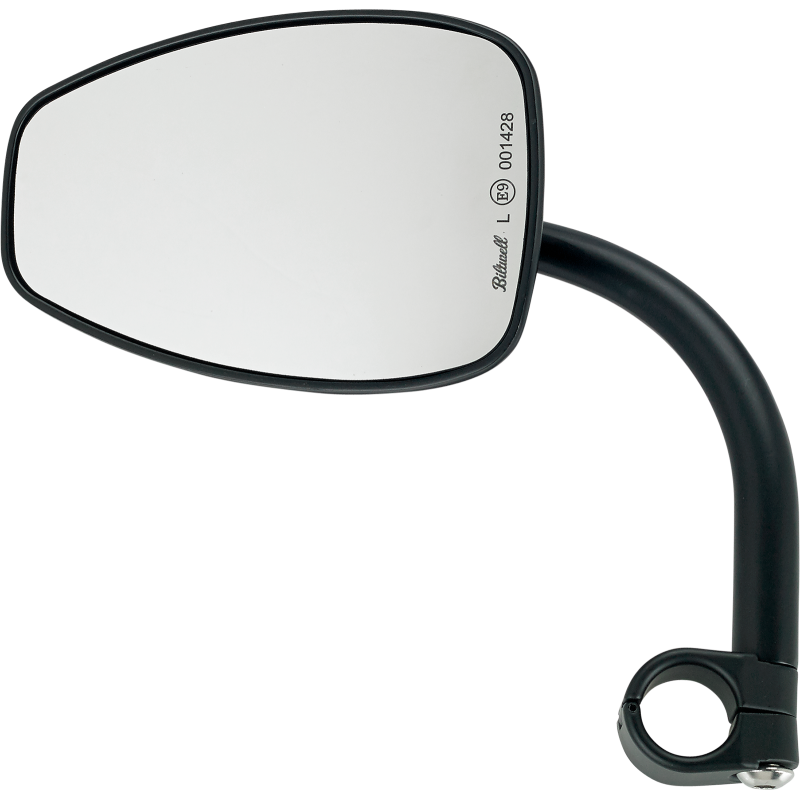 Teardrop Utility Mirror, Black for 7/8" bars