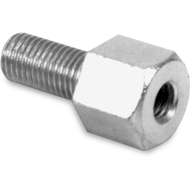 Chrome Mirror Adapter 10mm Male to 8mm Female