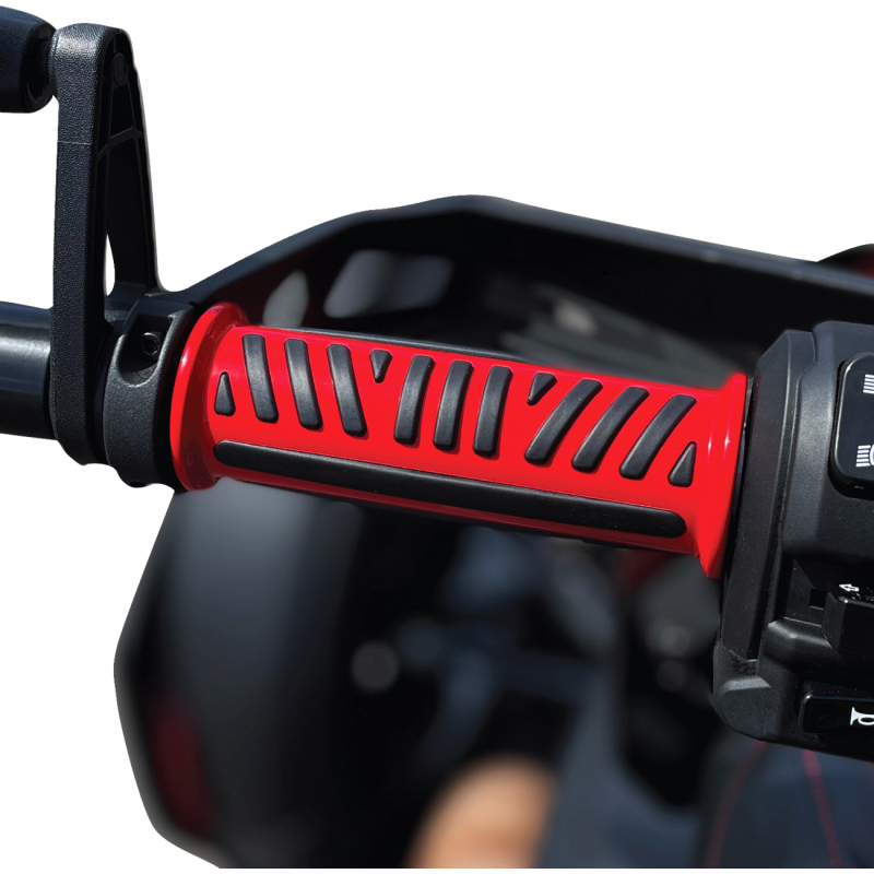 Combat Billet Grips - Fiery Red