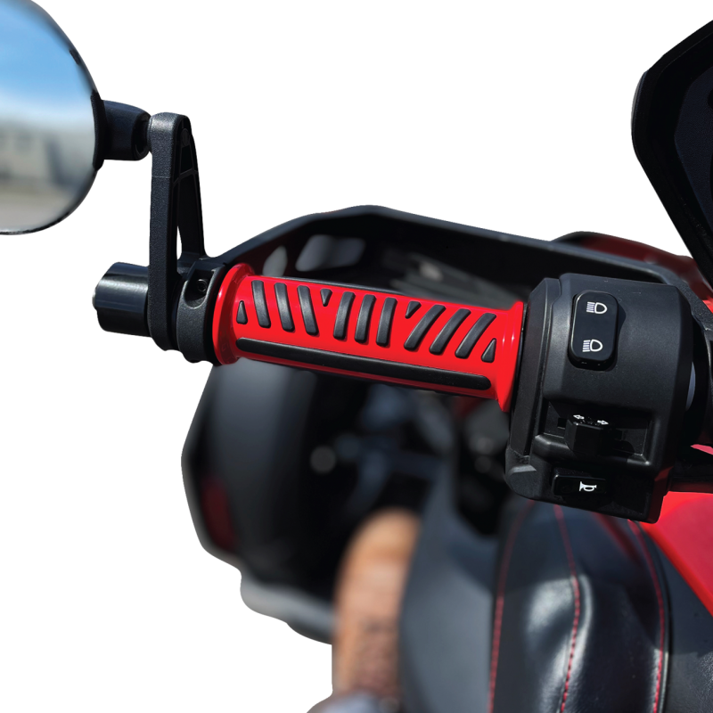 Combat Billet Grips - Fiery Red