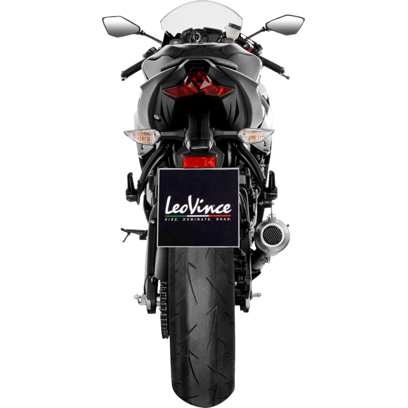 LeoVince LV-10 Black Stainless Steel Slip-On Exhaust