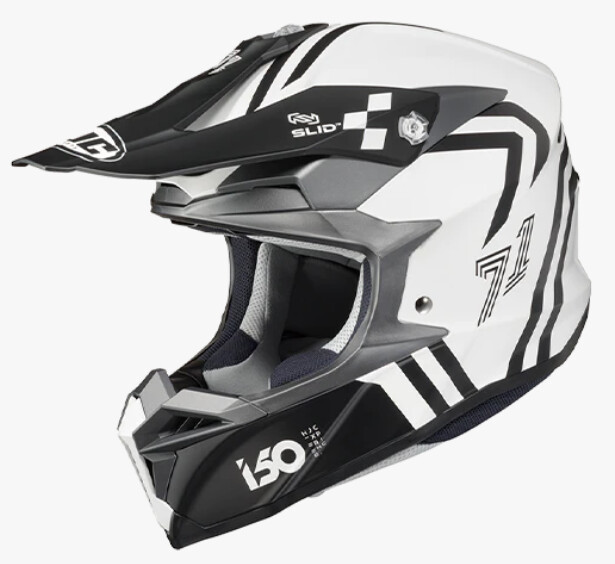 (image for) HJC i50 HEX Helmet - Semi-Flat White/Black - Size M