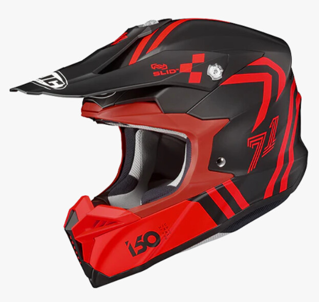 (image for) HJC i50 HEX Helmet - Semi-Flat Black/Red - Size M