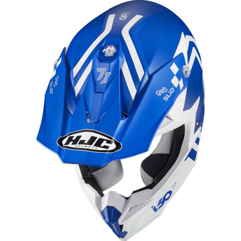 HJC i50 HEX Helmet - Semi-Flat Blue/White - Size S