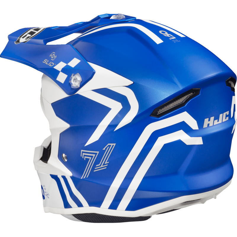 HJC i50 HEX Helmet - Semi-Flat Blue/White - Size S