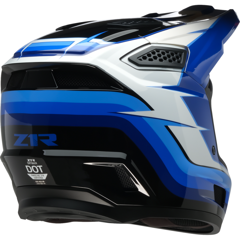 Z1R Dirtmaxx Helmet, Vortex, Blue/White, 2X