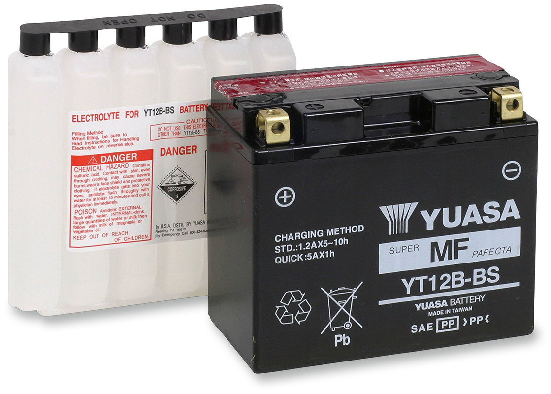 Motorcycle Battery YT12B-BS for Yamaha YZF-R1 02-03