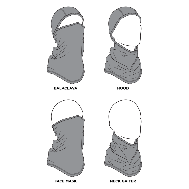 Zan Headgear SportFlex™ Convertible Balaclava - Black/White Flag