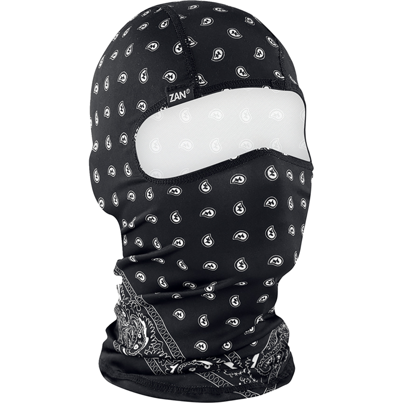 Zan Headgear Polyester Balaclava - Black Paisley