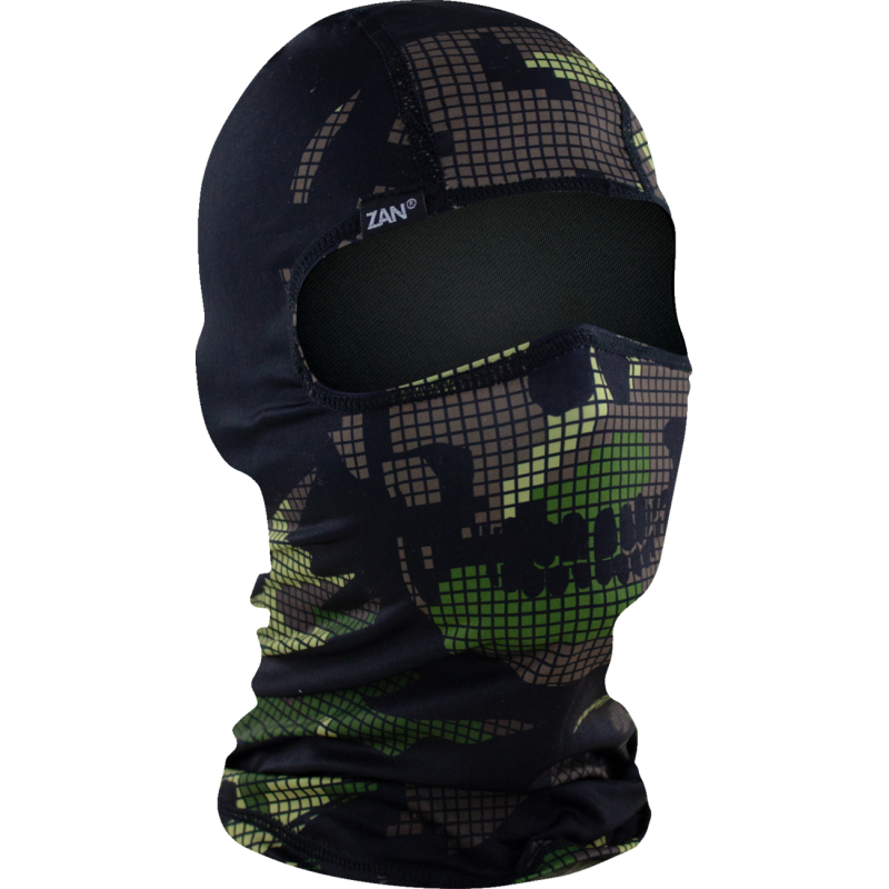 Zan Headgear Polyester Balaclava - Digi Woodland Camo Skull