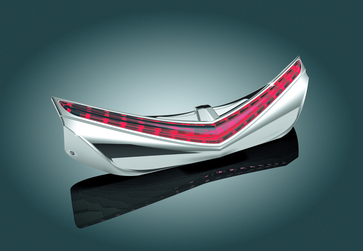 Kuryakyn Rear Fender Tips with LED Run/Brake Accent Light