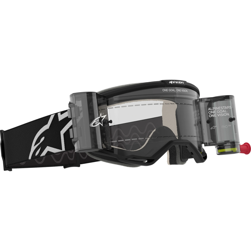 Alpinestars Vision 5 Goggle with Roll-Offs, Corp Black/Black with Clear Lens