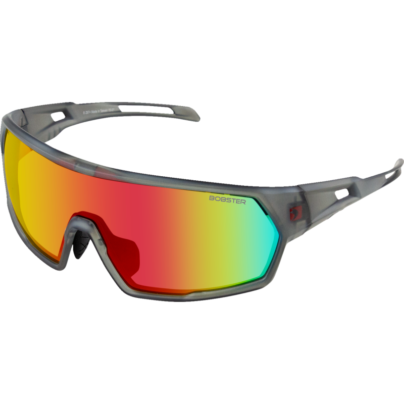 Speed Sunglasses - Matte clear gray/smoke crimson mirror