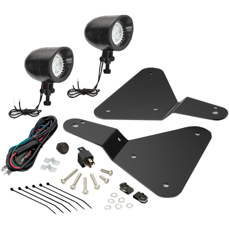 Lower Auxiliary LED Lights - Black Satin