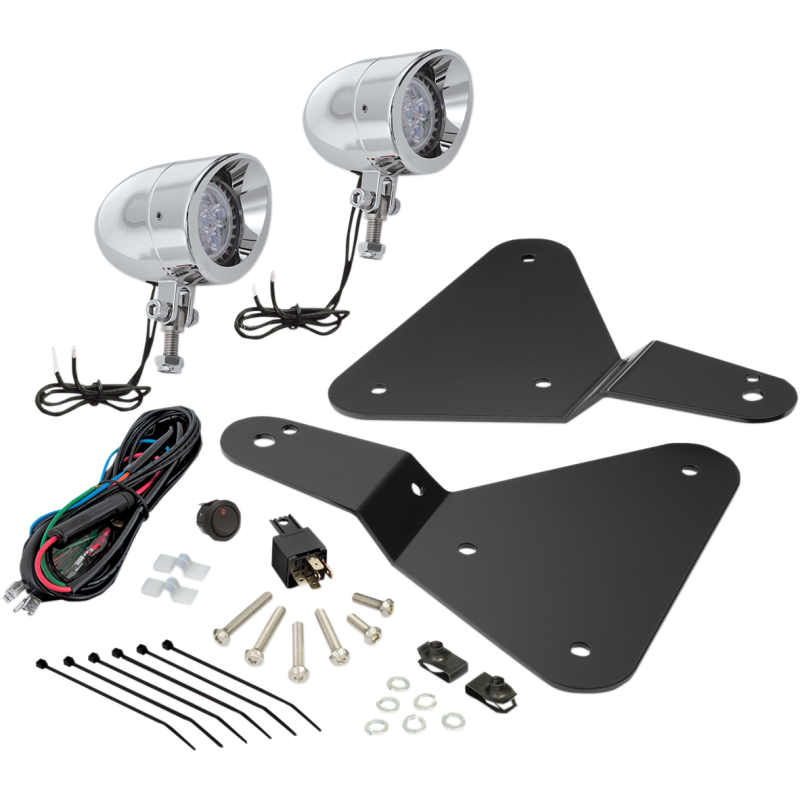 Lower Auxiliary LED Lights - Chrome