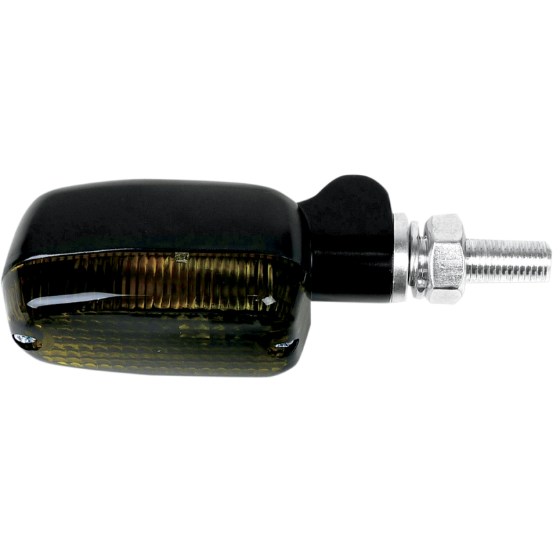 Black Satin Oblong Marker Light (Dual Filament, Smoke)