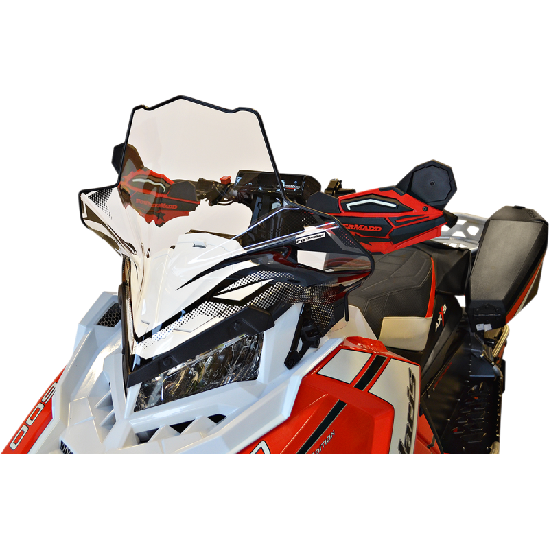 Cobra Windshield Mid, clear w/ black graphics, 18.5"