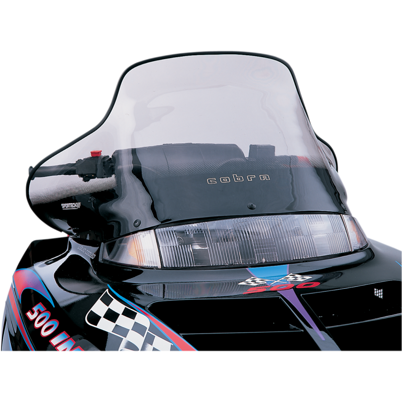 Cobra Windshield Mid, tint w/ black accent graphics, 15.5"