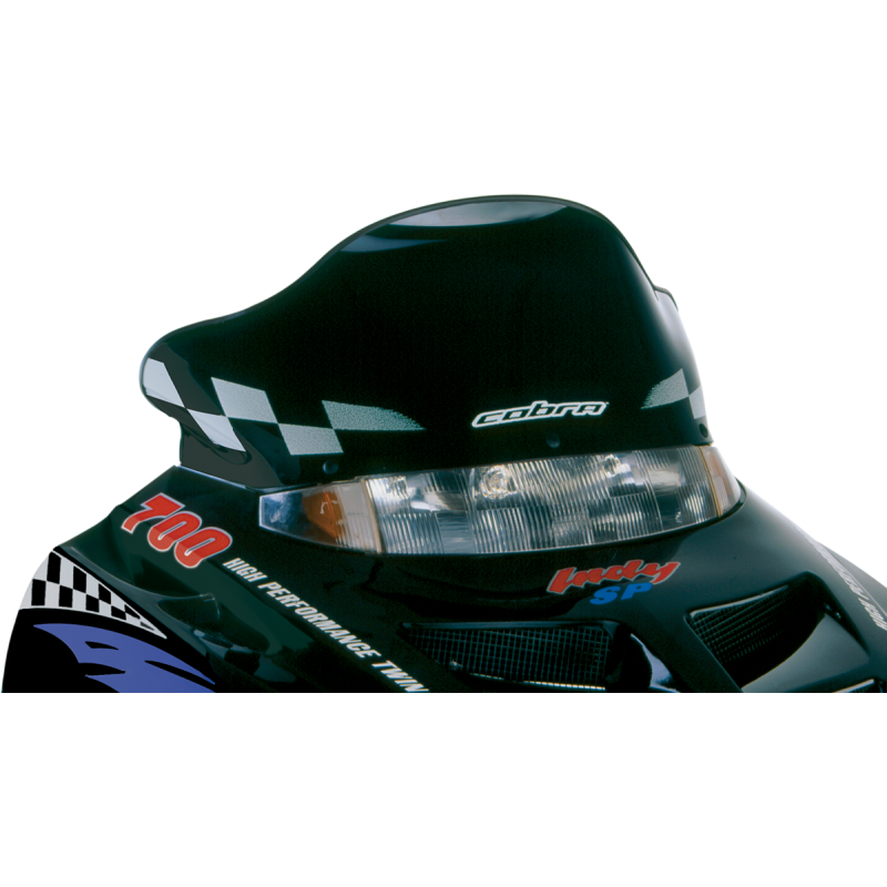 Cobra Windshield Low, black w/ white checks, 10"