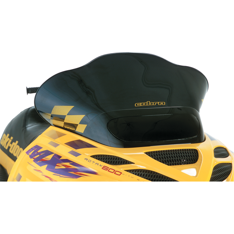 Cobra Windshield Low, black w/ yellow checks, 13.25"