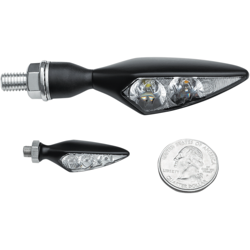 Rhombus S Extreme Amber Front Left/Rear Right Satin Black