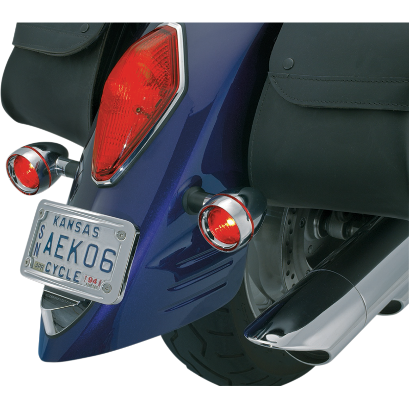 Deep Dish bezels w/ red lenses (pr.)