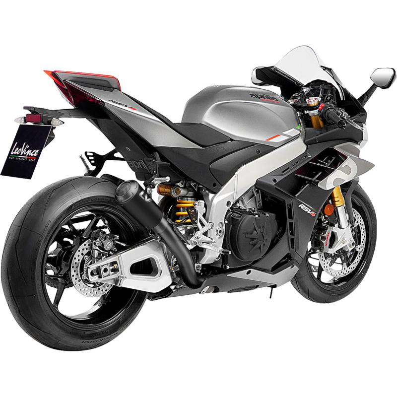 LeoVince LV-10 Black Stainless Steel Slip-On Exhaust