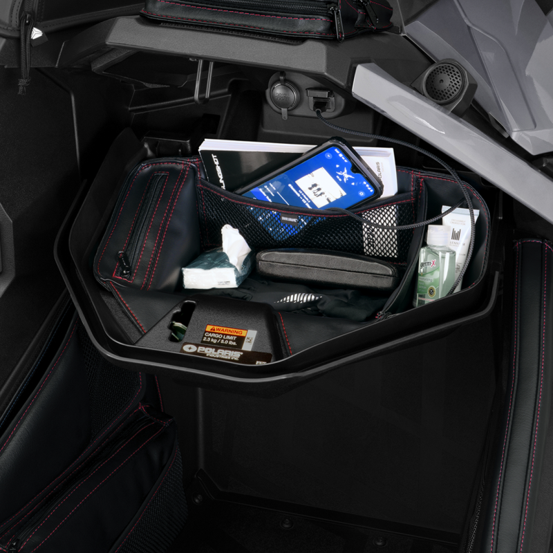 Show Chrome Glove Box Organizer - Red