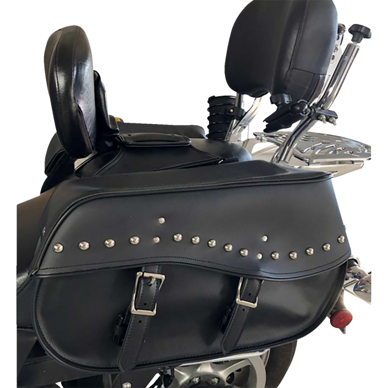 Studded Throw-Over Cruiser Saddlebags