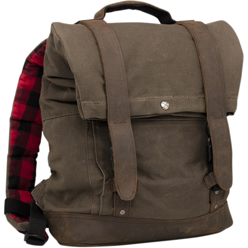 Roll Top Backpack - Dark Oak Waxed Cotton