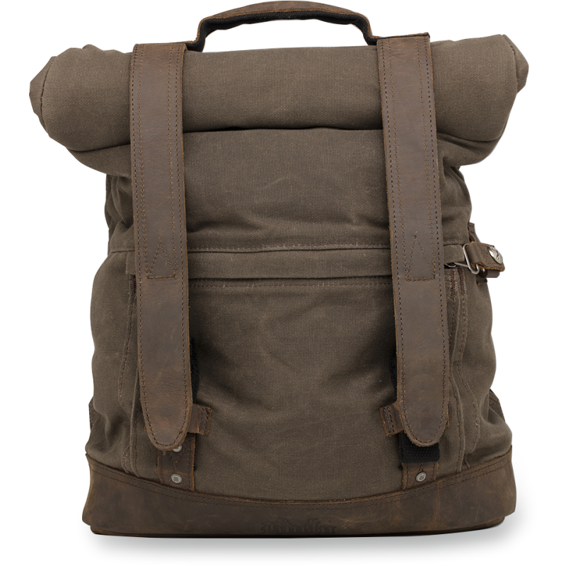 Roll Top Backpack - Dark Oak Waxed Cotton