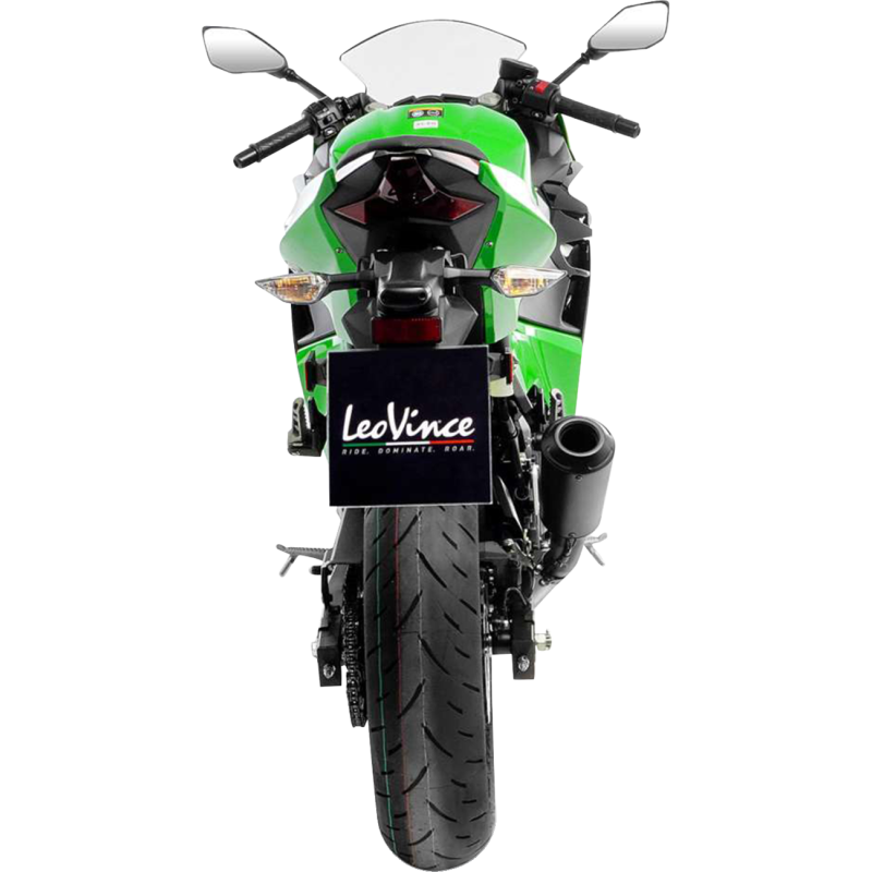 LeoVince LV-10 Full Black Stainless Steel Slip-On Exhaust