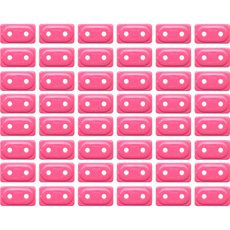 Two-Hole Double Grand Digger Support Plate - Hot Pink (48 Pk.)