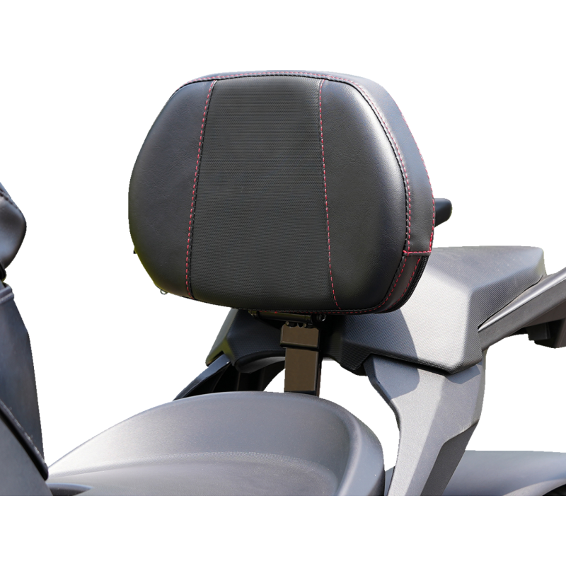 Grande Backrest - Driver, Black w/ Red Stitching