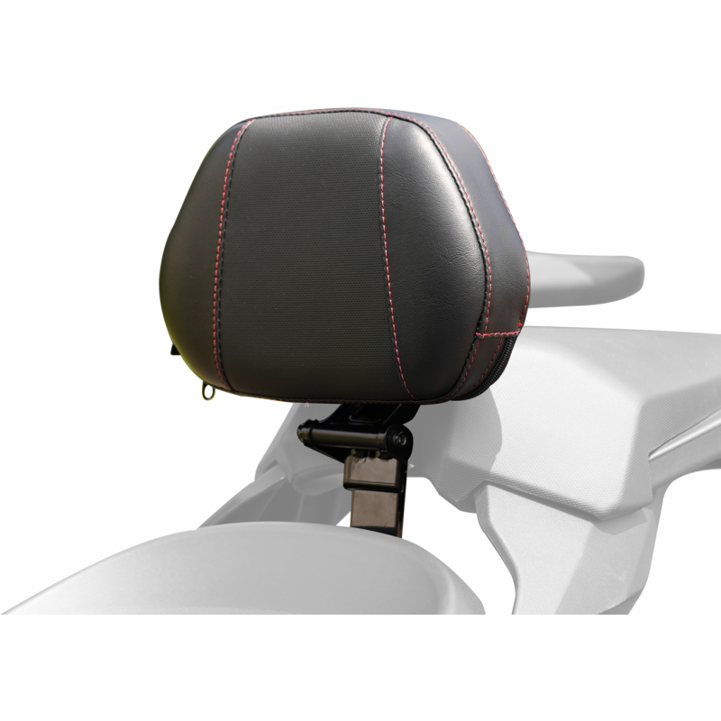 Grande Backrest - Driver, Black w/ Red Stitching