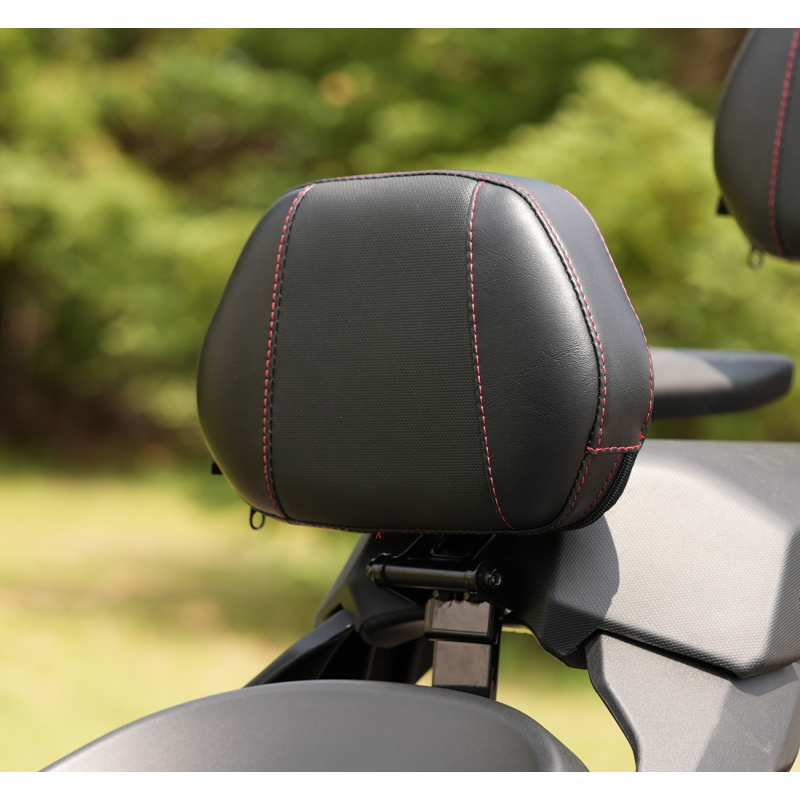 Grande Backrest - Driver, Black w/ Red Stitching