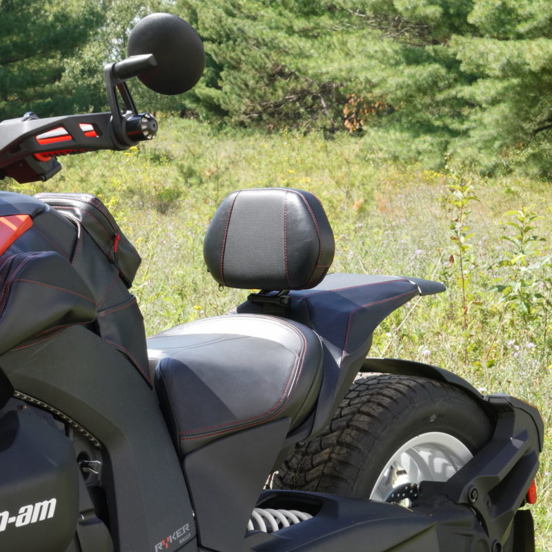 Grande Backrest - Driver, Black w/ Red Stitching