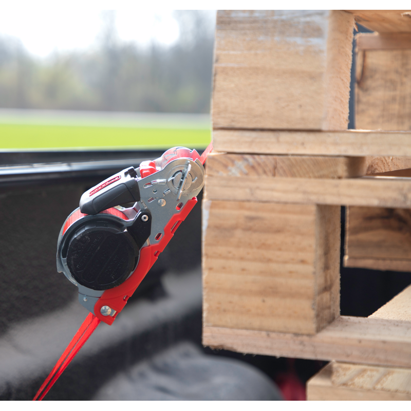 Self Lock Re-tractable Ratchet Strap, 1" W x 16' L