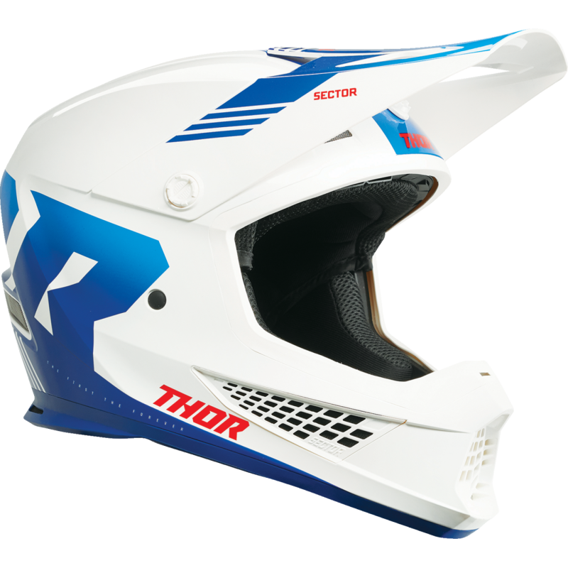 THOR Sector 2 Carve Helmet - White/Blue - Size XS