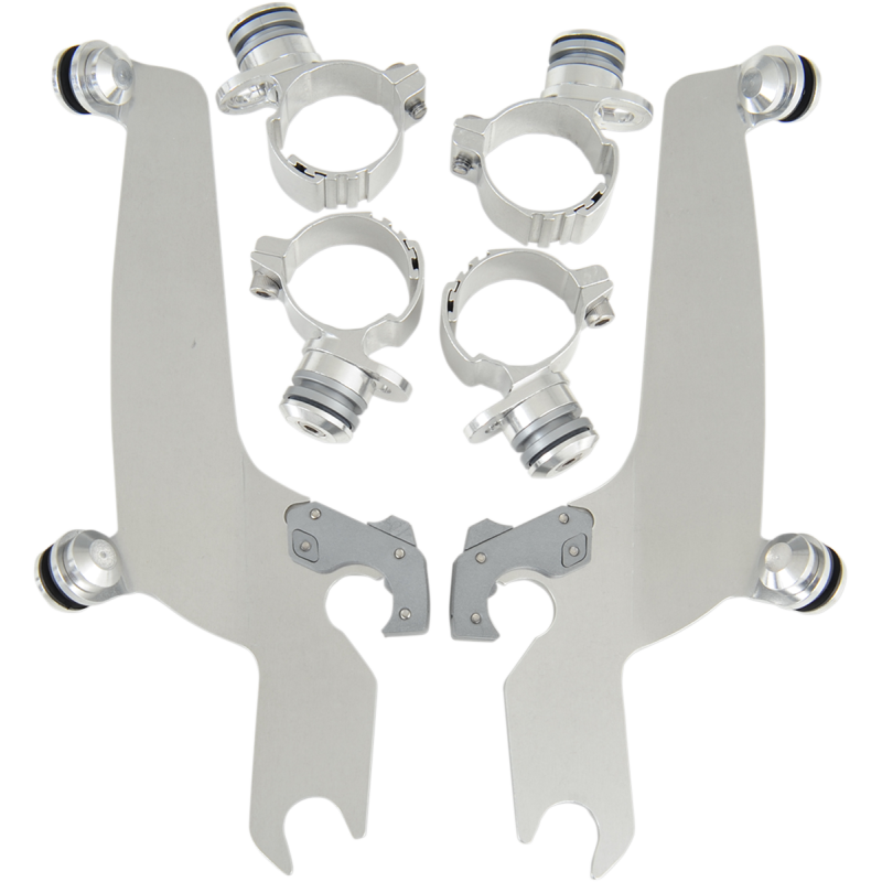Trigger-Lock Mount Kit, Polished for Yamaha XV1100 V-Star Custom 98-15