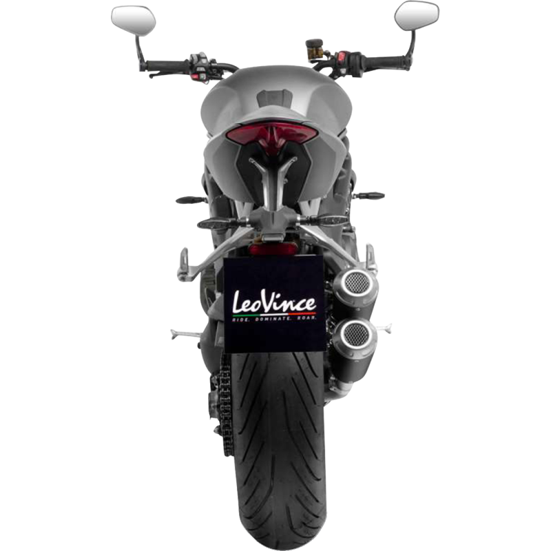 LeoVince LV-10 Black Stainless Steel Slip-On Exhaust