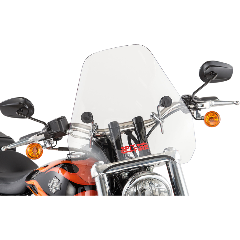 Spitfire Windshield Clear w/ Chrome 1” Hardware