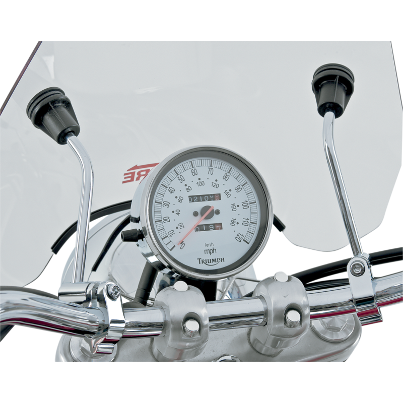 Spitfire Windshield Clear w/ Chrome 1” Hardware