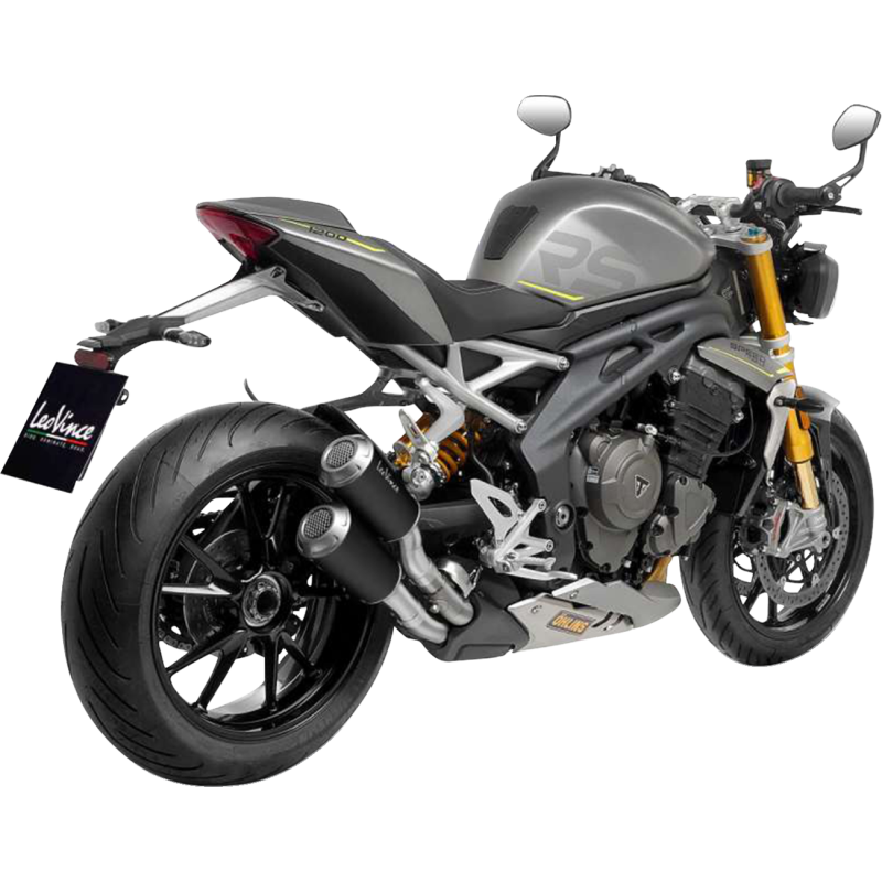 LeoVince LV-10 Black Stainless Steel Slip-On Exhaust