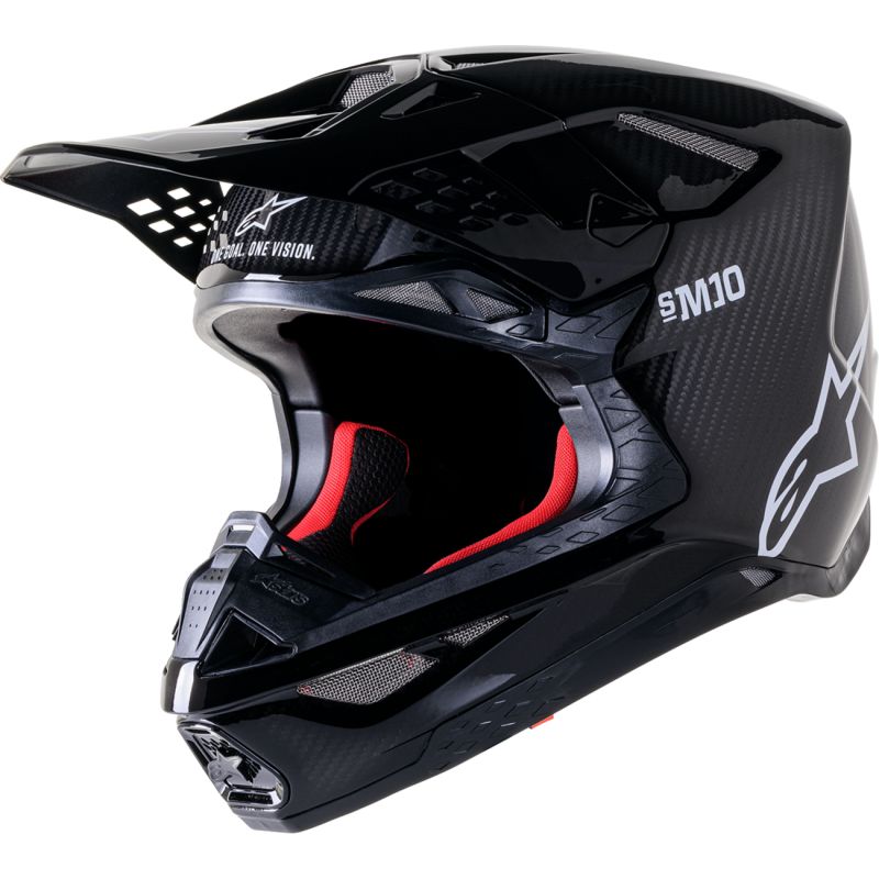 Alpinestars S-M10 Supertech Helmet, Solids - Black Glossy Carbon, Size XL