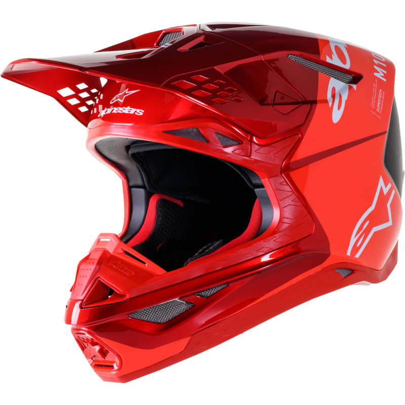 Alpinestars S-M10 Supertech Helmet, Flood - Red, Size XL