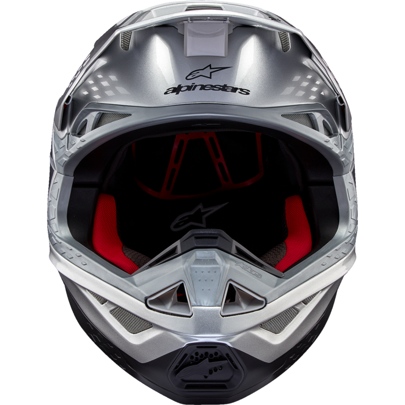 Alpinestars S-M10 Supertech Helmet, Flood - Silver/Black/Fluo Orange, Size L